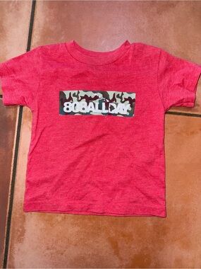 ALOHAS Kids Red Graphic Tee with Camo Logo